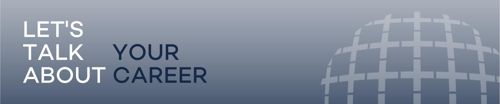 Let's talk about your career 